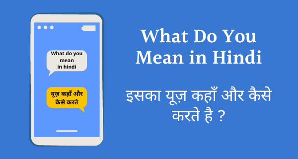 what do you mean in hindi reply